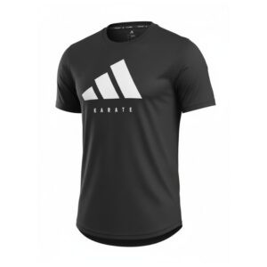 Franela Adidas Community Karate para hombre color negro con logo Adidas blanco – Teams por Combat, distribuidores oficiales de Adidas Combat Sport en Venezuela