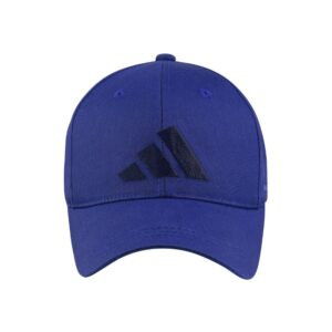 Gorra Adidas azul marino con logo negro para entrenamientos de sport y combat. Gorro deportivo profesional para atletas de karate y combat.
